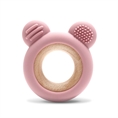 Massaggiagengive in Faggio e Silicone “ORSACCHIOTTO” Deep PINK